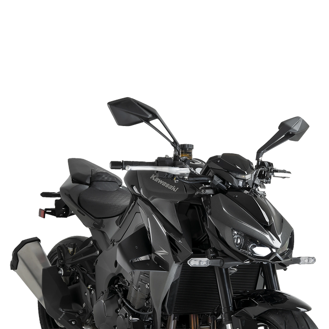 Puig D12 Aerodynamic Spoilers for Kawasaki Z1100 / SE (2026) – Matt black (am Motorrad)