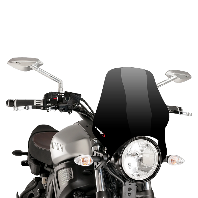 Puig Naked Windscreen for Yamaha XSR700 / Xtribute (2016–2020) – Black (am Motorrad)