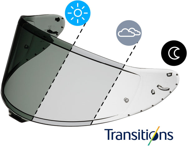 Shoei CWR-F2PN photochromic self-tinting visor for X-SPR PRO helmet
