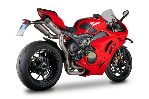 Spark Grid-O titanium half-system exhaust on Ducati Panigale V4/S/R, part GDU8839