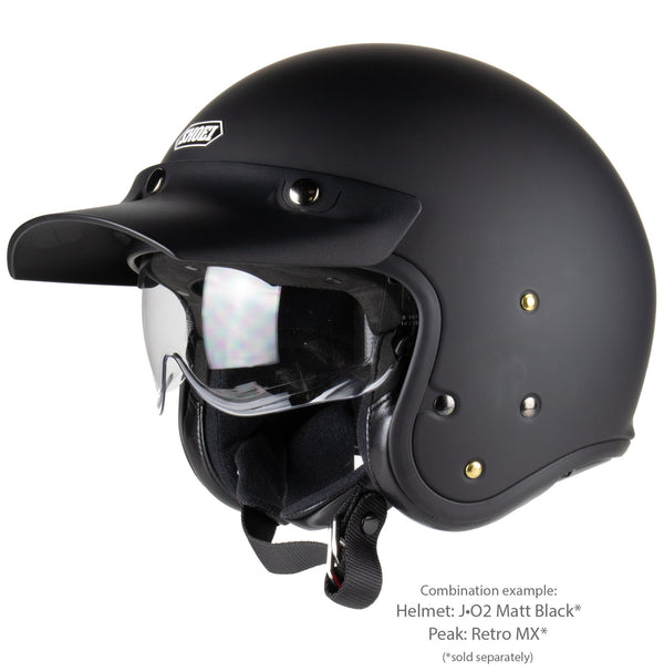 Shoei Retro MX Peak – fitted to a J-O2 (helmet sold separately)