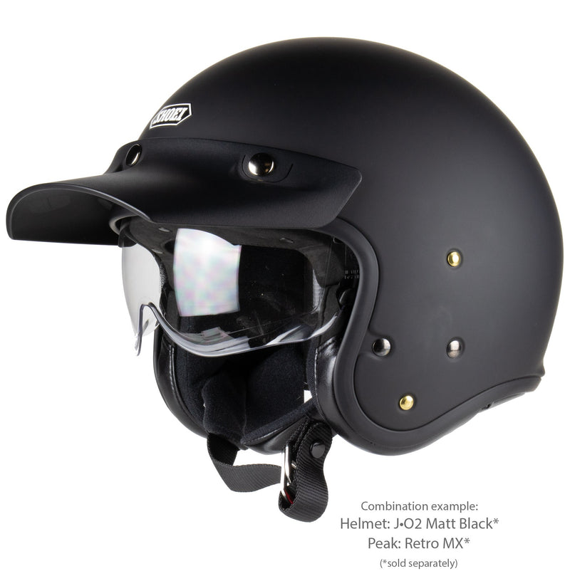 Shoei Retro MX Peak – fitted to a J-O2 (helmet sold separately)
