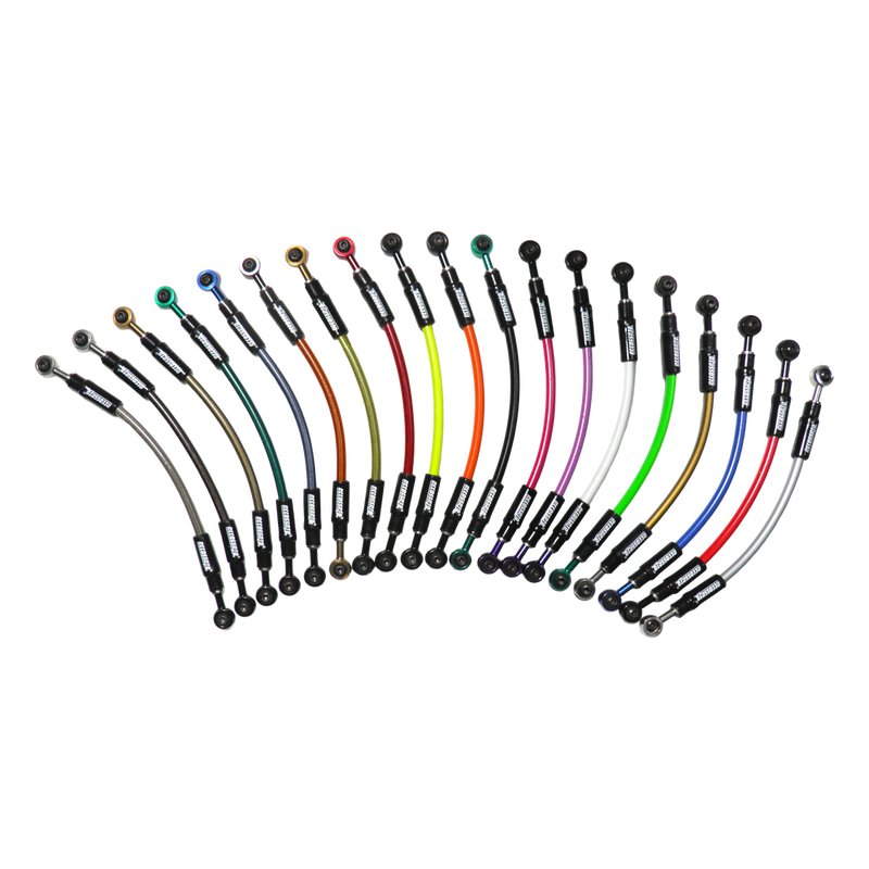 Accossato braided brake hose kit AGA0029 for Ducati Hyperstrada 821 (2013–2016), sheath colour range