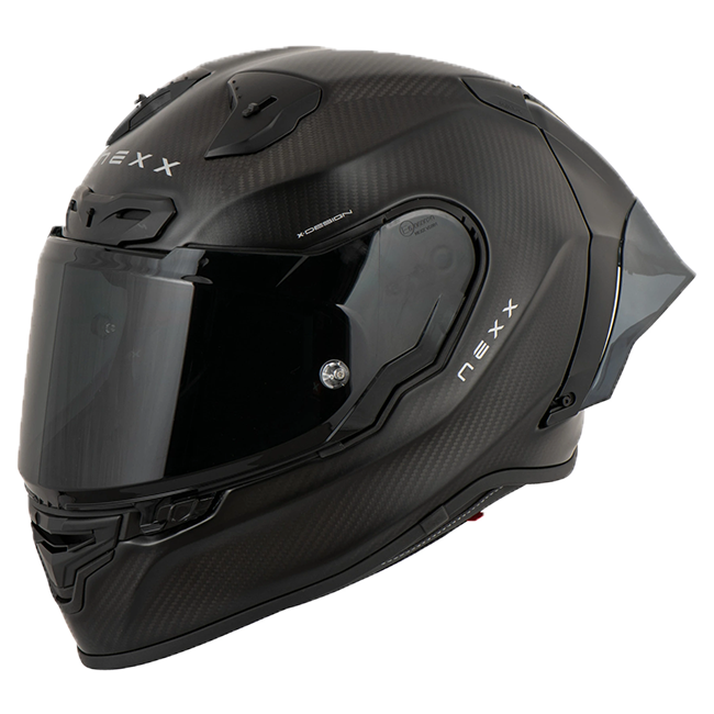 Nexx X.R3R Zero Pro 2 full-face helmet in natural carbon matte black finish