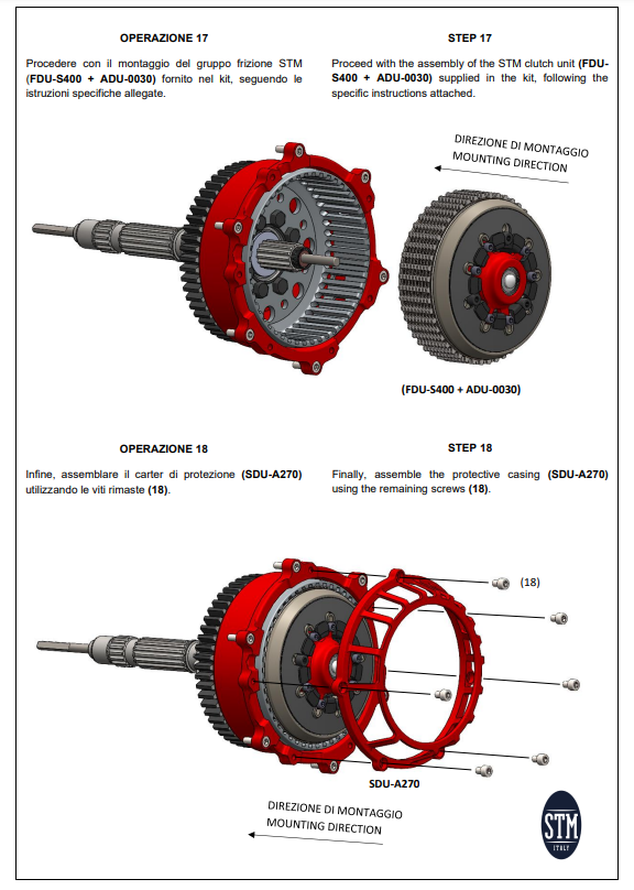STM EVO SBK dry clutch conversion kit for Ducati Panigale V2 955, part KTT-2500
