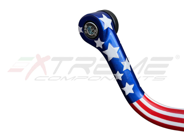 Extreme Components GP EVO Carbon Brake Lever Guard USA edition, twill-weave carbon with hand-painted American flag finish