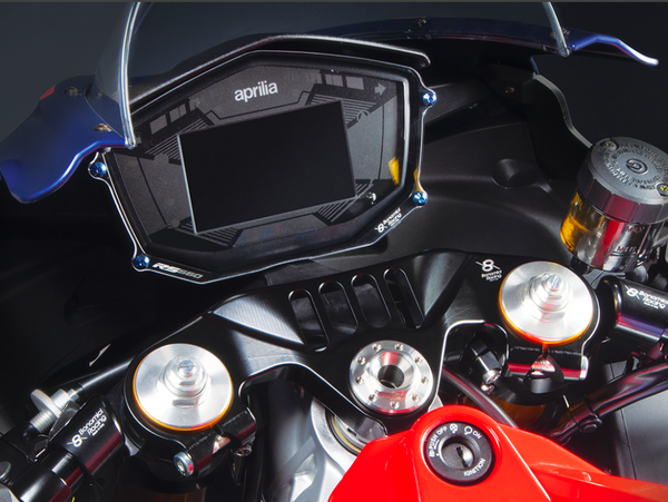 Bonamici Racing DCP12 dashboard protection for Aprilia RS 660 in black