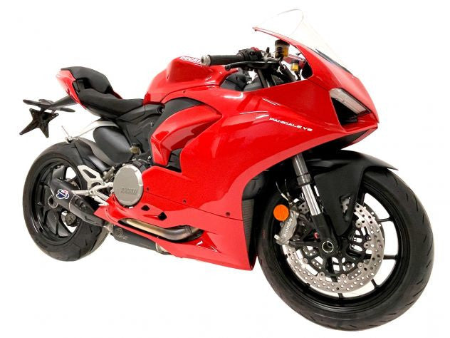 Termignoni semi-complete exhaust stainless steel black titanium carbon Ducati Panigale V2 955