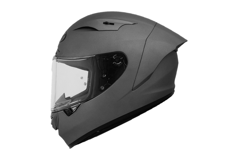 NHK GP-R Tech Race full-face helmet in Solid Doff Grey Matt finish