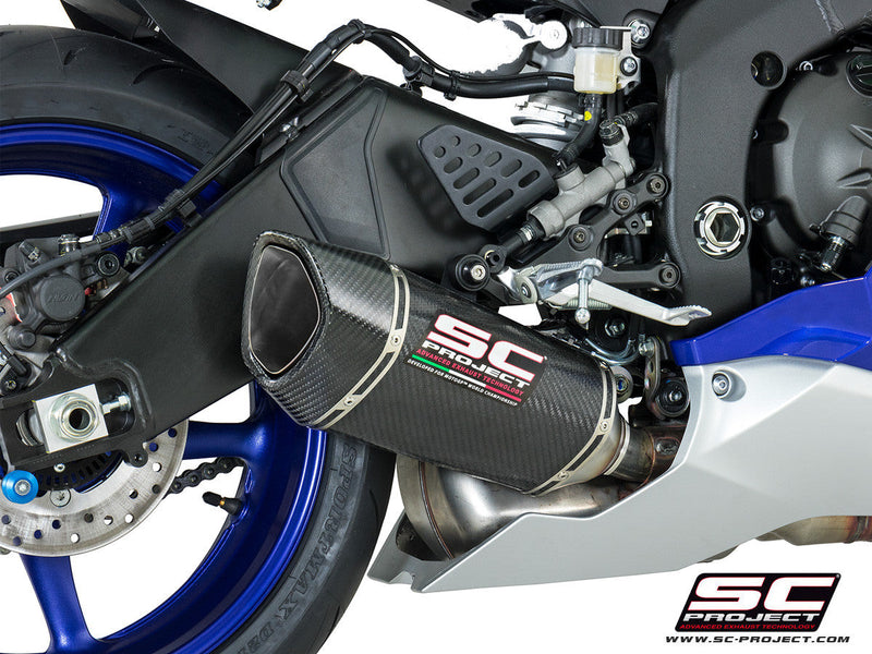 SC-Project SC1-R carbon slip-on silencer for Yamaha YZF-R6 RJ27 2017-2026