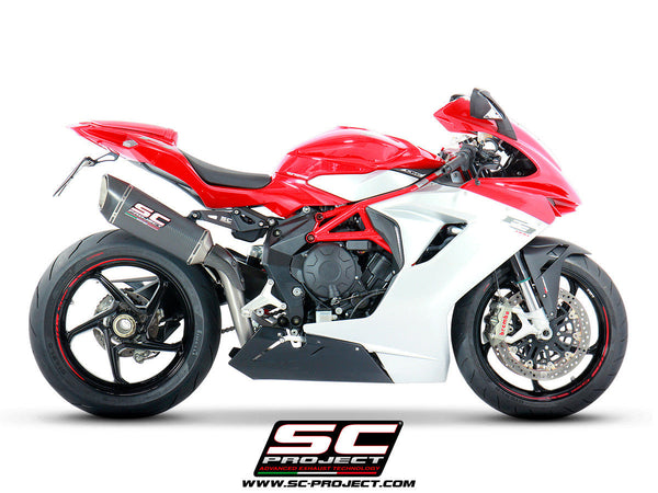 SC-Project SC1-R slip-on silencer for MV Agusta F3 675/800 carbon and titanium variants