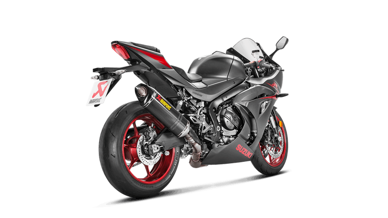Akrapovic Slip-On Line Carbon exhaust silencer on Suzuki GSX-R 1000 2017-2023