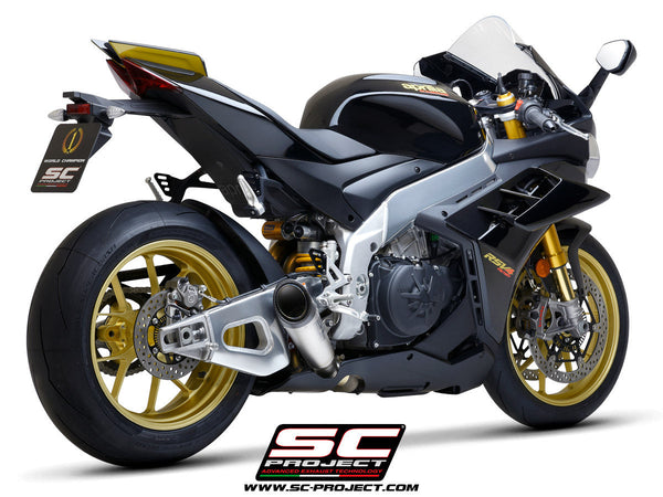 SC-Project S1 titanium slip-on silencer for Aprilia RSV4 1100 Factory 2021-2024