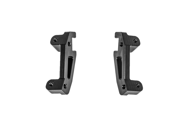 TGP anodised black aluminium mudguard bracket for Öhlins SBK fork on Ducati Panigale V4