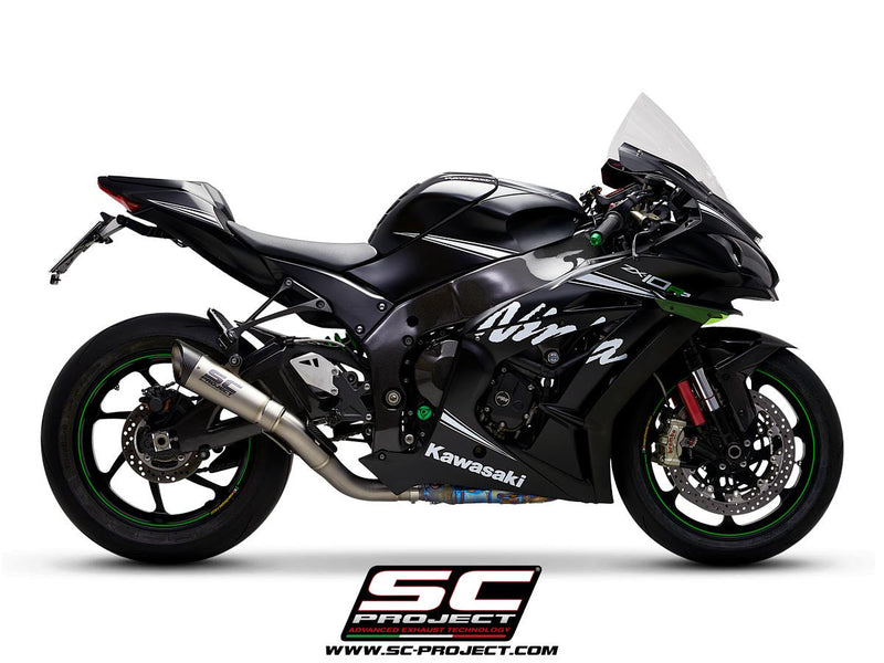 SC-Project S1 titanium slip-on silencer for Kawasaki ZX-10 R/RR 2016–2020