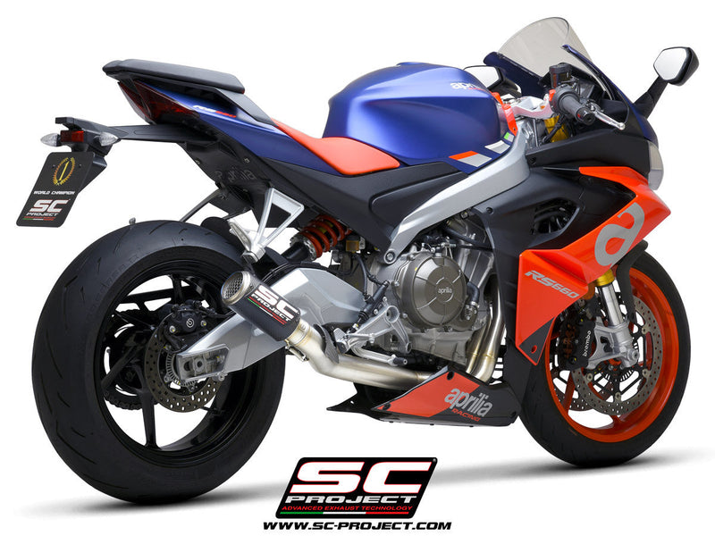 SC-Project CR-T 2-1 stainless steel full exhaust system for Aprilia RS 660
