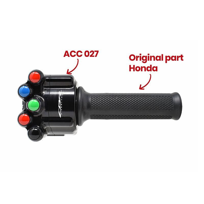 JetPrime JP ACC 027 CNC aluminium throttle grip housing black anodised Honda CBR 1000 RR-R SC82