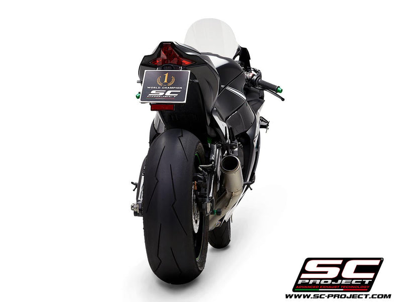 SC-Project CR-T slip-on silencer with cat replacement pipe for Kawasaki ZX-10 R/RR 2016-2020