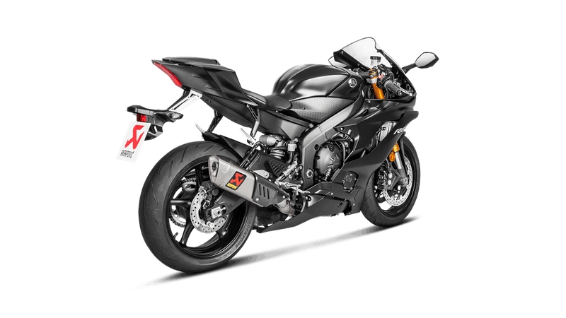 Akrapovic Racing Line stainless steel full exhaust system on Yamaha YZF-R6