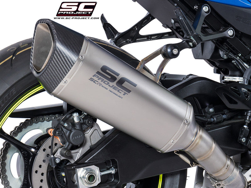 SC-Project SC1-R slip-on silencer for Suzuki GSX-R 1000 2017-2023 carbon and titanium
