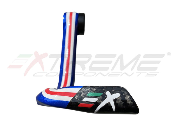 Extreme Components GP EVO Carbon Brake Lever Guard Union Jack edition on white background
