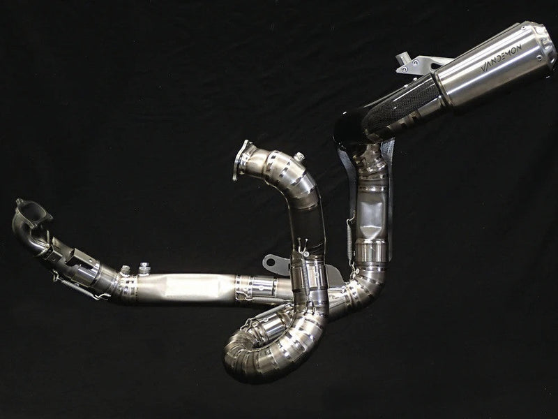 Vandemon High Titanium full exhaust system on Ducati Panigale V2 955