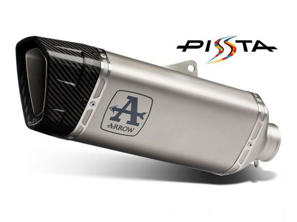 Arrow Pista 71001PT titanium slip-on silencer with carbon end cap for Aprilia RSV4 1100 Factory