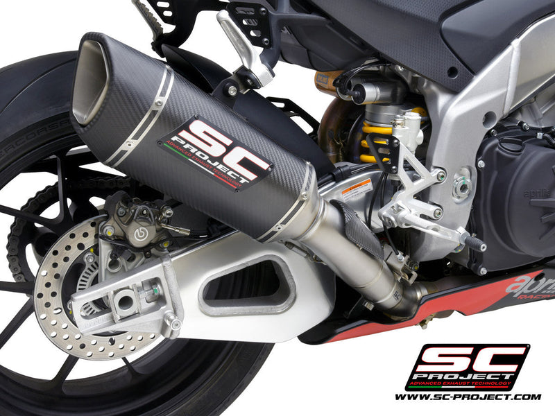 SC-Project SC1-R 250mm slip-on silencer for Aprilia RSV4 1100 Factory 2021-2024