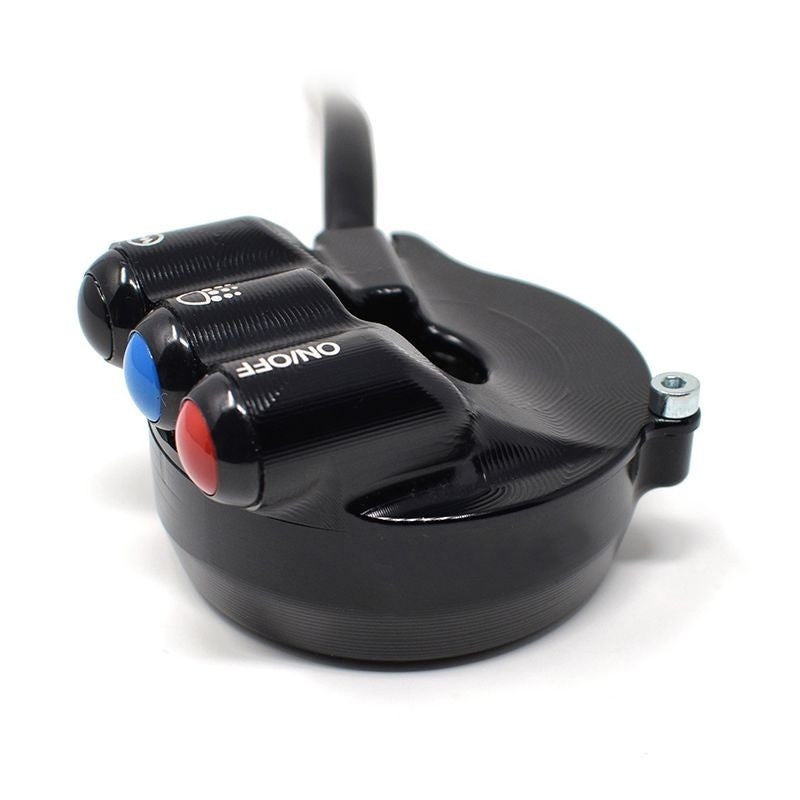 JetPrime aluminium throttle housing with integrated handlebar switch for Aprilia RSV4 1100 Factory RF RR