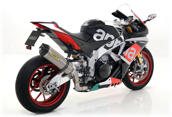 Arrow Race-Tech 71744PK titanium slip-on silencer with carbon end-cap for Aprilia RSV4 2015-2016