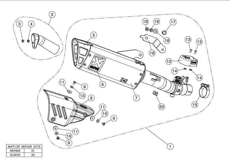 Akrapovic Slip-On Line titanium silencer for Yamaha YZF-R6 2008–2026, part S-Y6SO12-HAPT
