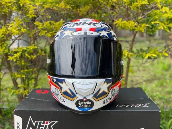 NHK GP-R Tech Race helmet visor in dark tint finish