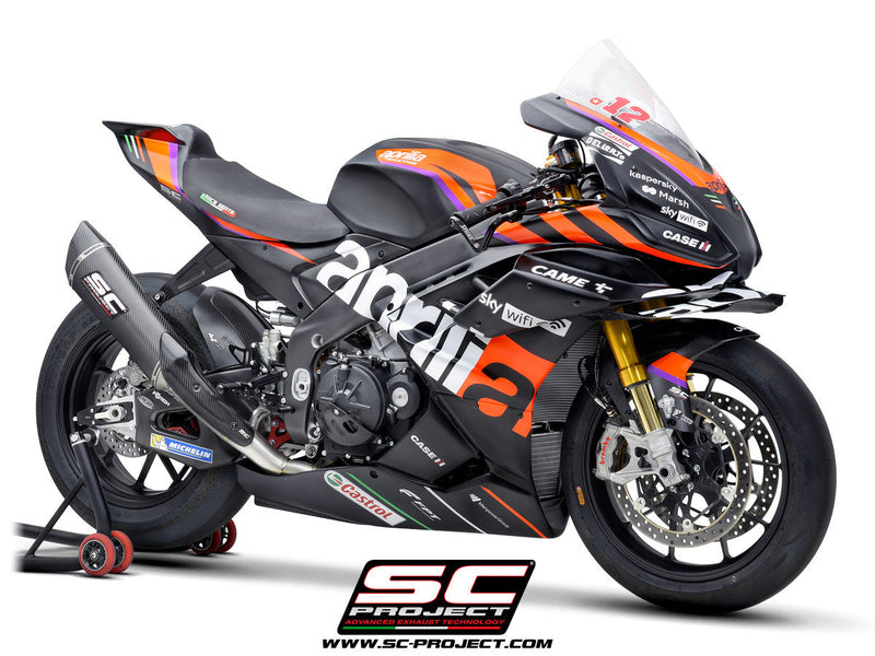 SC-Project SC1-R 350mm titanium full exhaust system on Aprilia RSV4 1100 Factory