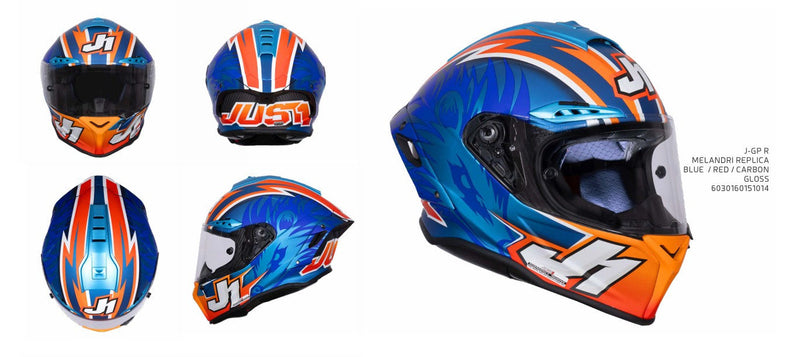 Just1 J-GPR full-face helmet Marco Melandri Replica gloss carbon
