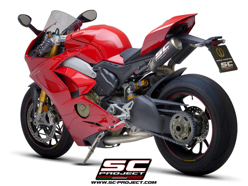 SC-Project CR-T titanium carbon half system exhaust Ducati Panigale V4 S 2018-2020 D26A-T68C