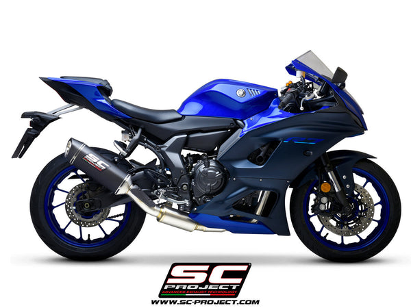 SC-Project STREET SC1-S full exhaust system on Yamaha YZF-R7, carbon silencer
