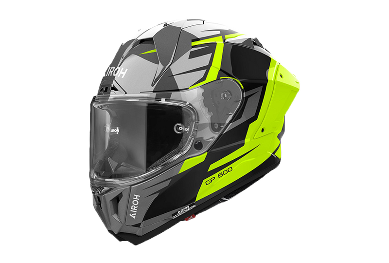 Airoh GP 800 Master full-face helmet in yellow gloss finish