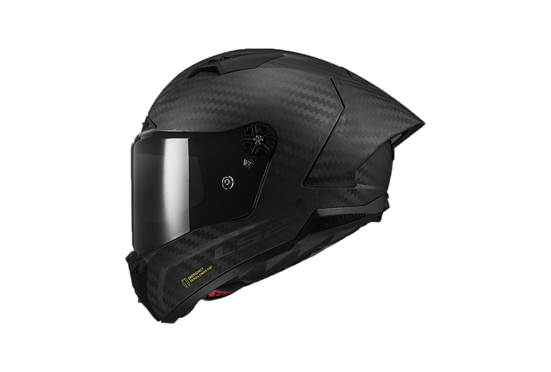 LS2 FF805 Thunder Carbon GP Pro FIM race helmet in natural carbon matte finish