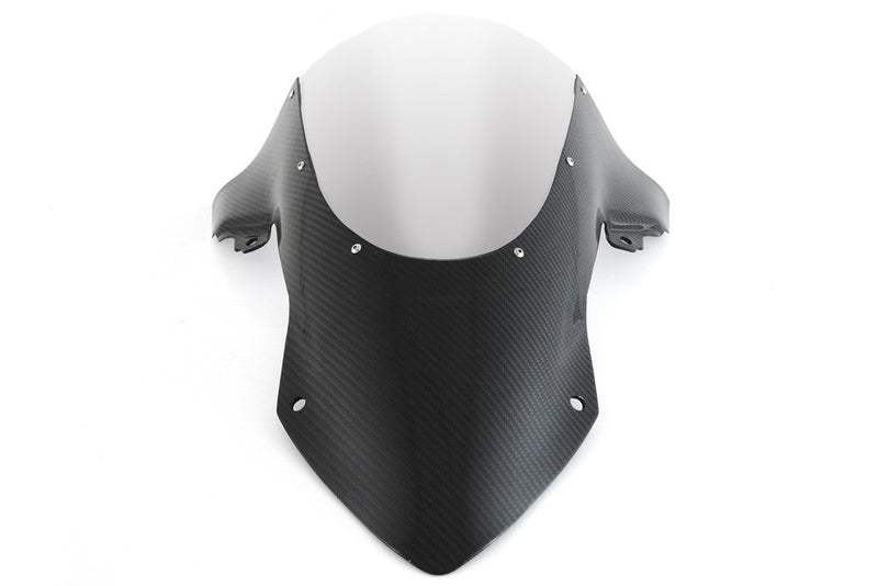 Fullsix carbon windscreen for BMW S1000RR K67 2019-2024, transparent 245 twill glossy finish