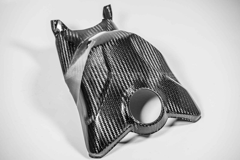 AP Carbon Line SBK tank cover in 400g twill carbon for Ducati Panigale V4/S/R 2022-2024