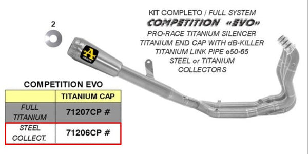 Arrow Pro-Race 71206CP full exhaust system stainless steel and titanium on BMW S1000RR K67