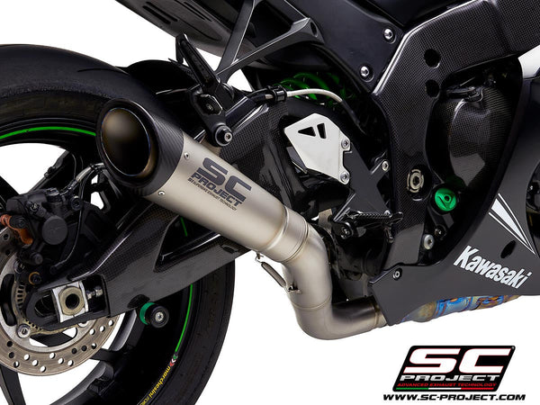 SC-Project S1 titanium slip-on silencer for Kawasaki ZX-10 R/RR 2016–2020