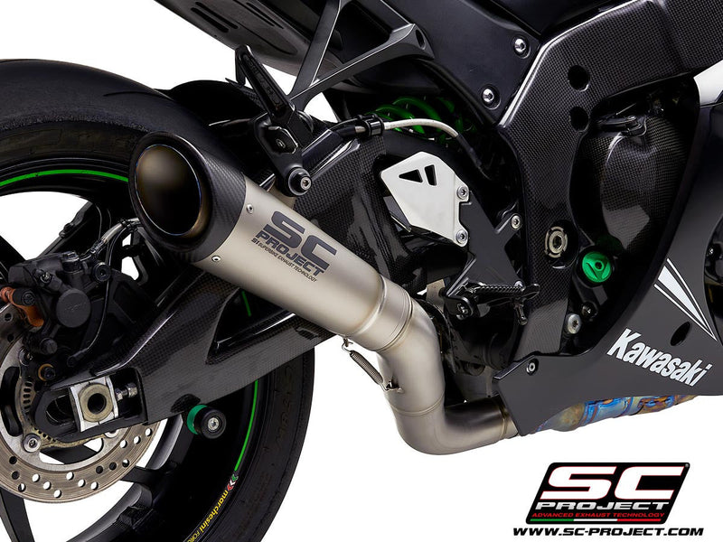 SC-Project S1 titanium slip-on silencer for Kawasaki ZX-10 R/RR 2016–2020