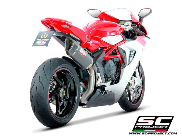 SC-Project SC1-R slip-on silencer for MV Agusta F3 675/800 2017-2023 carbon titanium