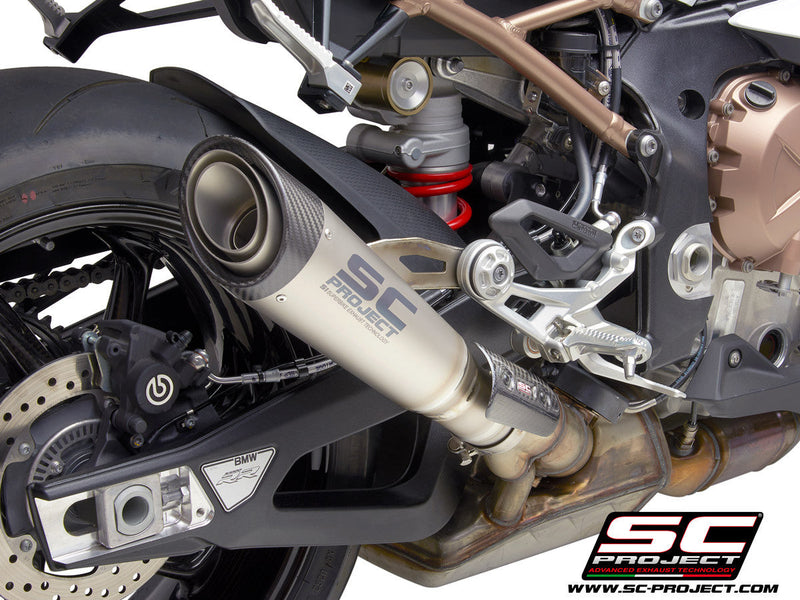 SC-Project S1 titanium slip-on silencer for BMW S1000RR K67 2019-2020 with carbon fibre end cap