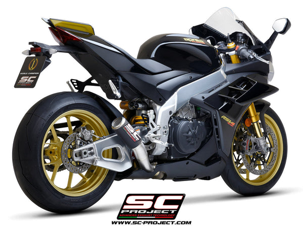 SC-Project CR-T slip-on silencer for Aprilia RSV4 1100 Factory 2021–2024