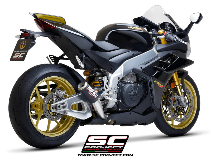 SC-Project CR-T slip-on silencer for Aprilia RSV4 1100 Factory 2021–2024