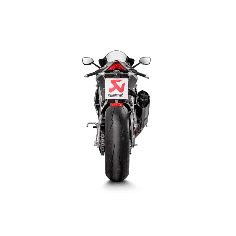 Akrapovic Slip-On Line Carbon silencer on Aprilia RSV4 1100 Factory RF RR 2017-2020