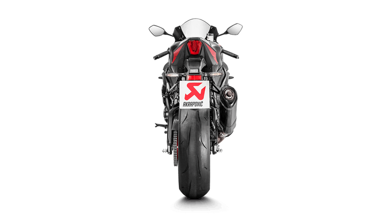 Akrapovic Slip-On Line Carbon exhaust silencer on Suzuki GSX-R 1000 2017-2023