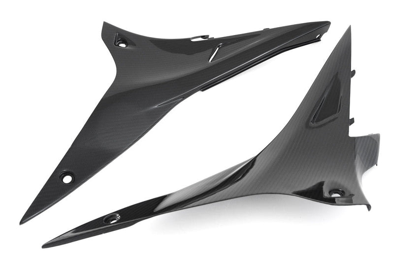 Fullsix carbon lower tank side fairings for Aprilia RSV4, 245 twill weave